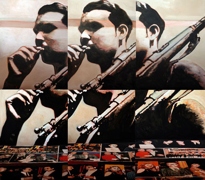 Fumando, 140 x 150 cm, 2007